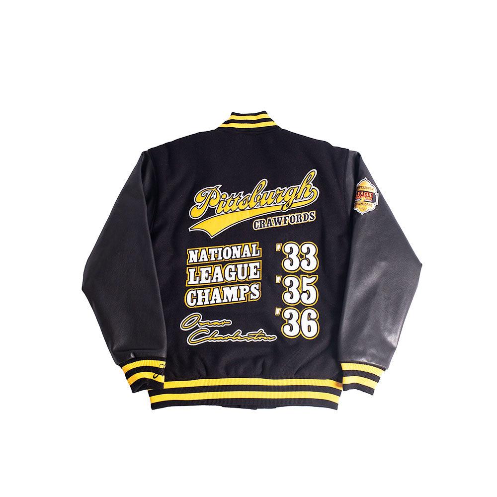 Pittsburgh Crawfords Negro League Varsity Jacket In Black - Allstarelite.com