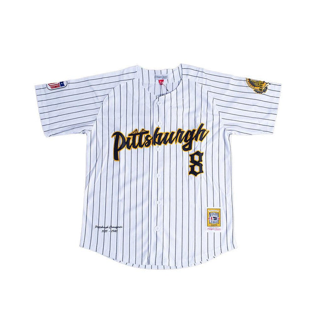 PITTSBURGH CRAWFORDS YOUTH BUTTON DOWN PINSTRIPE JERSEY - Allstarelite.com