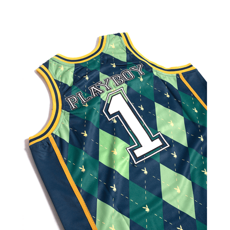 PLAYBOY ARGYLE PATTERN BASKETBALL JERSEY ARGYLE PATTERN - Allstarelite.com