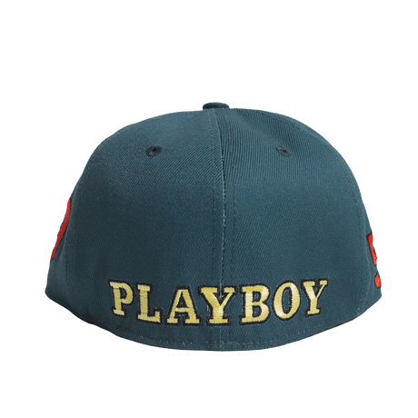 PLAYBOY GREEN BACKLETTER FITTED HAT - Allstarelite.com