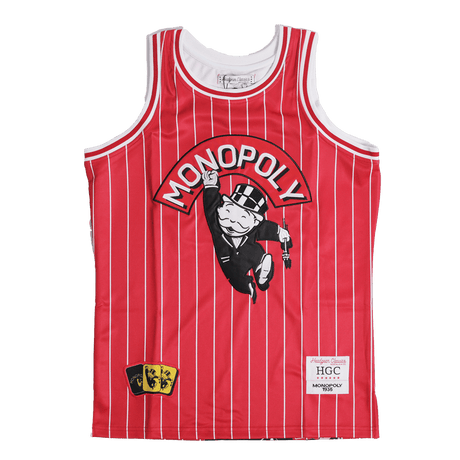 RED MONOPOLY BASKETBALL JERSEY - Allstarelite.com