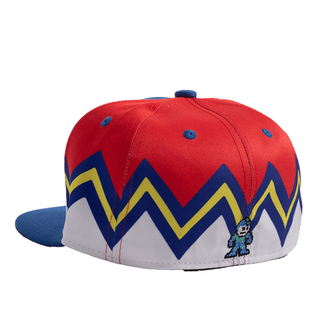 RED/BLUE MEGAMAN ZIGZAG FITTED HAT - Allstarelite.com