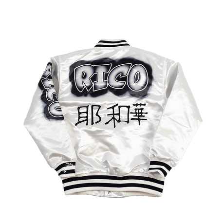 RICO PAID IN FULL SATIN JACKET WHITE - Allstarelite.com