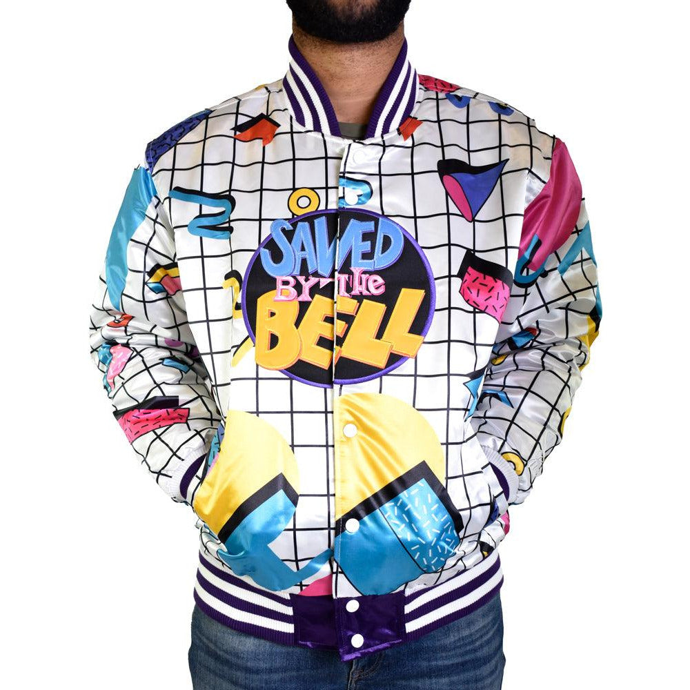 SAVED BY THE BELL WHITE SATIN JACKET - Allstarelite.com