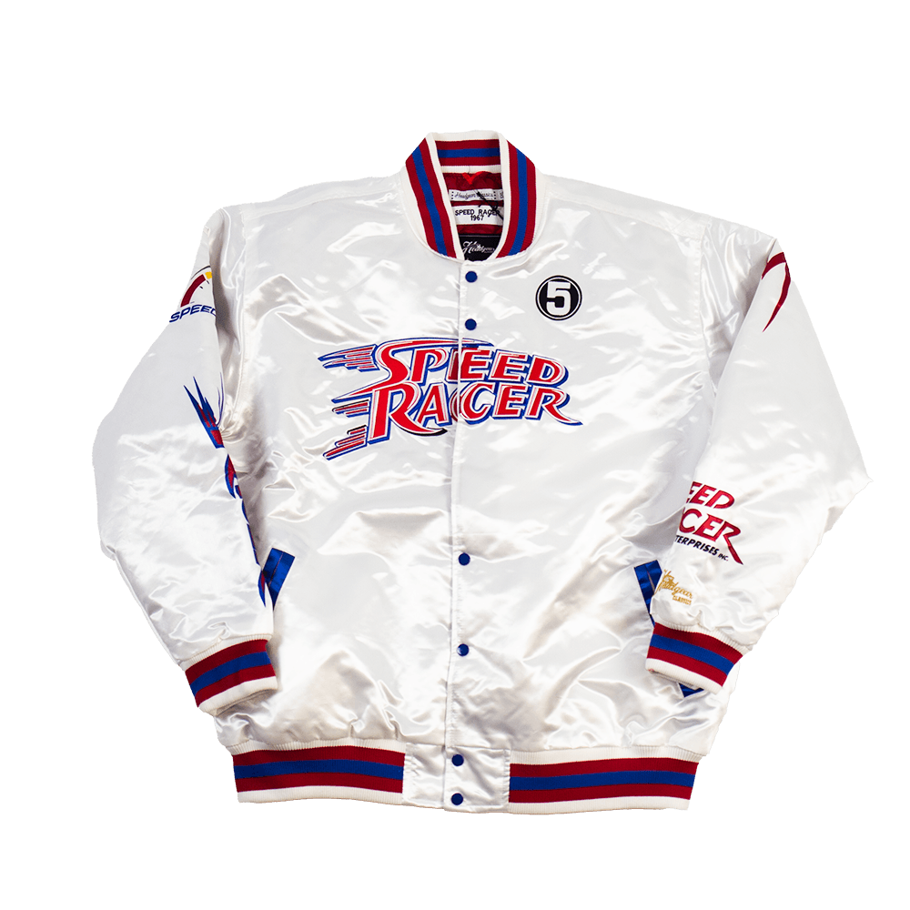 SPEED RACER SATIN JACKET WHITE - Allstarelite.com