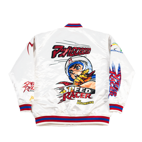 SPEED RACER SATIN JACKET WHITE - Allstarelite.com