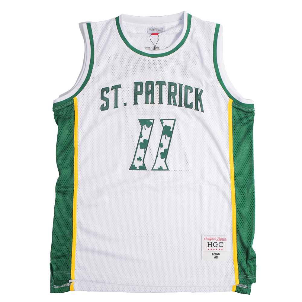 ST.PATRICK KYRIE IRVING CLOVER BASKETBALL JERSEY - Allstarelite.com