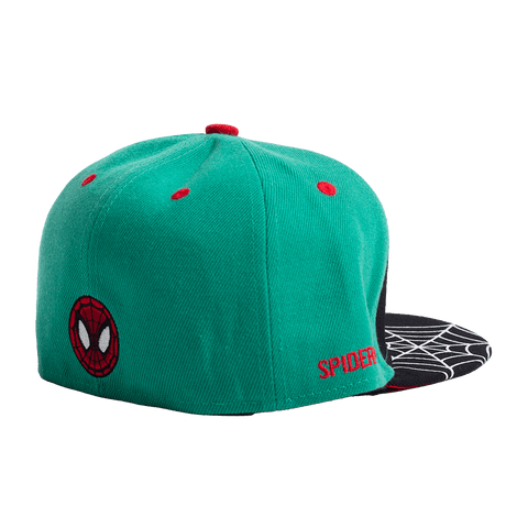 TEAL/BLACK SPIDERMAN WEB FITTED HAT - Allstarelite.com