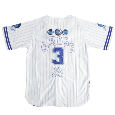 THE GROSS SISTERS TRIO BASEBALL JERSEY WHITE - Allstarelite.com