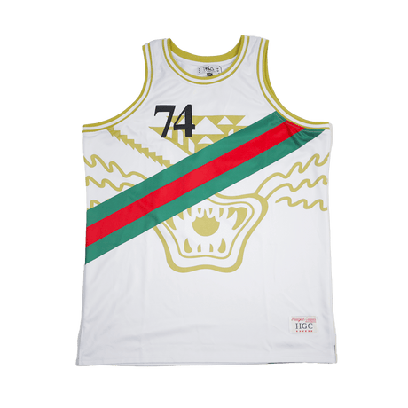 TISA STRIPED BASKETBALL JERSEY WHITE - Allstarelite.com