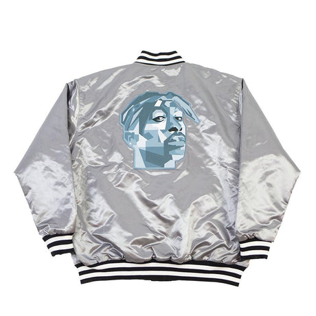 TUPAC 100 MILES SATIN JACKET BLACK - Allstarelite.com