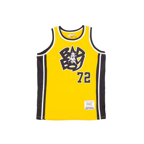 YELLOW BIGGIE SMALLS BADBOY BASKETBALL JERSEY - Allstarelite.com