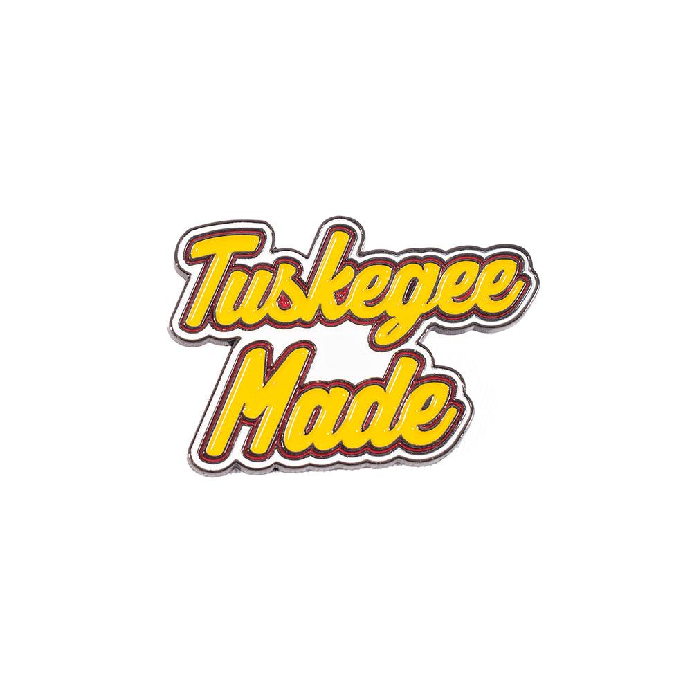 YELLOW TUSKEGEE MADE PIN - Allstarelite.com