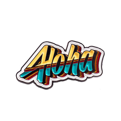 YELLOW/TEAL ALOHA PIN - Allstarelite.com