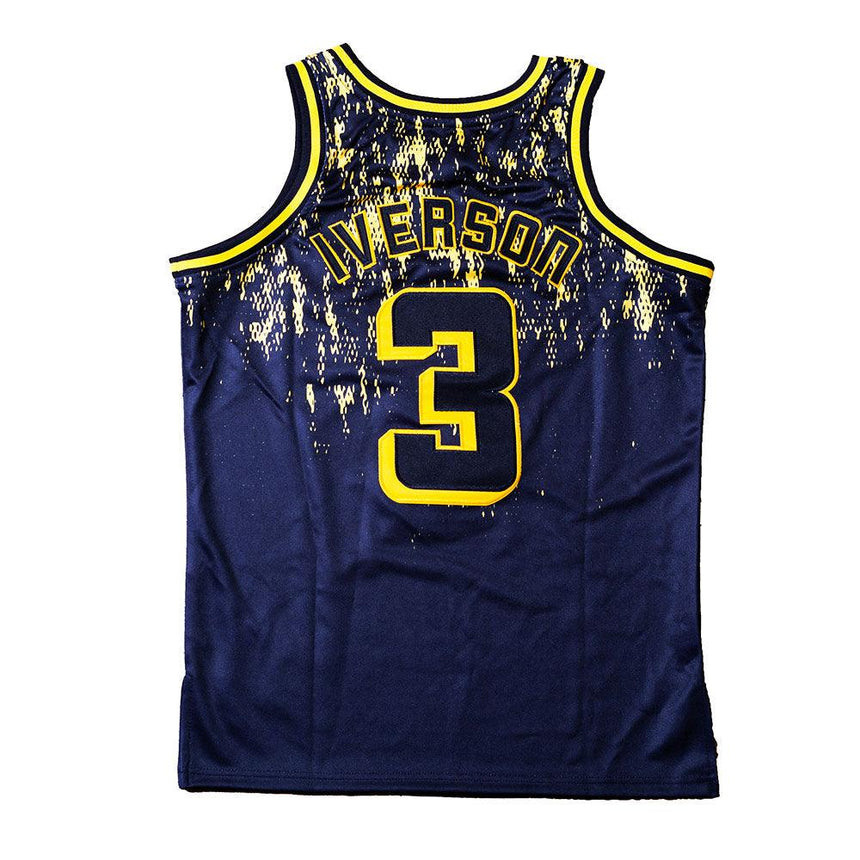 YOUTH ALT IVERSON BETHEL HS BASKETBALL JERSEY BLACK/YELLOW - Allstarelite.com