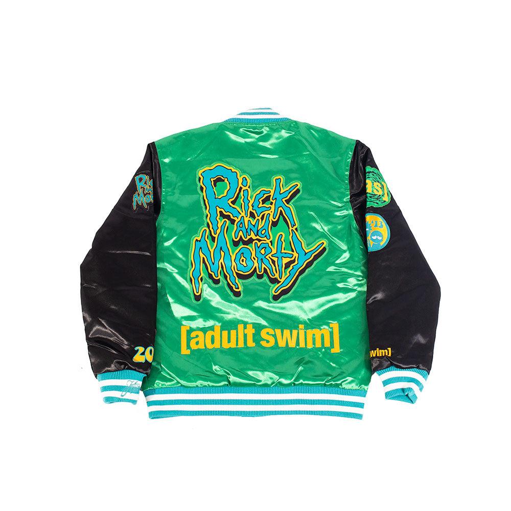 YOUTH RICK AND MORTY SATIN JACKET GREEN - Allstarelite.com