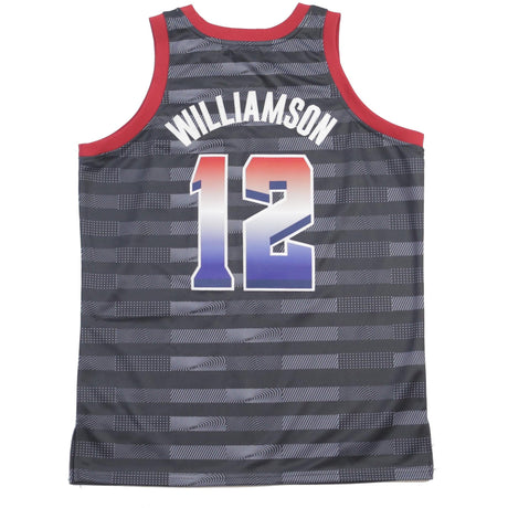 ZION WILLIAMSON ALTERNATE BLACK/RED HIGH SCHOOL BASKETBALL JERSEY - Allstarelite.com